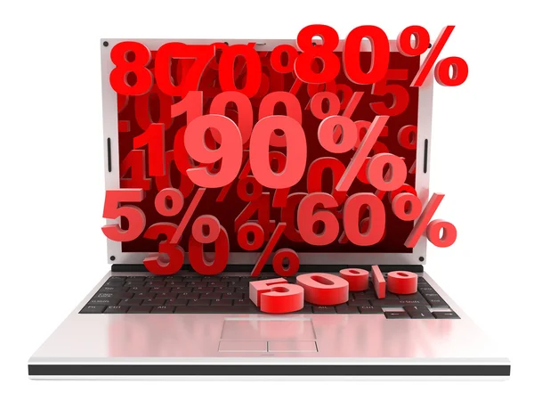 Laptop markdown — Stock Photo, Image