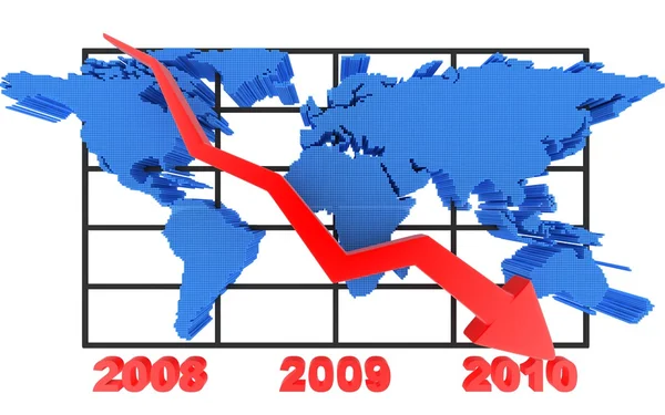 Diagram and world — Stock Photo, Image