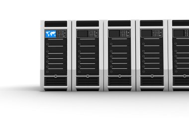 Row servers clipart