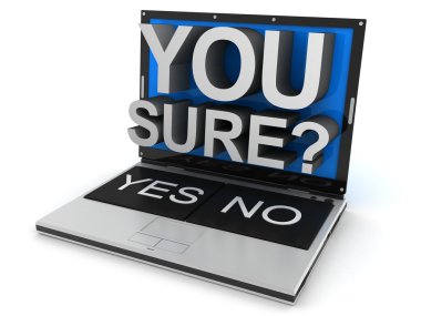 Laptop yes or no clipart