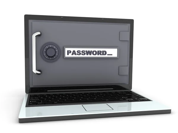 Laptop safe — Stock Photo, Image