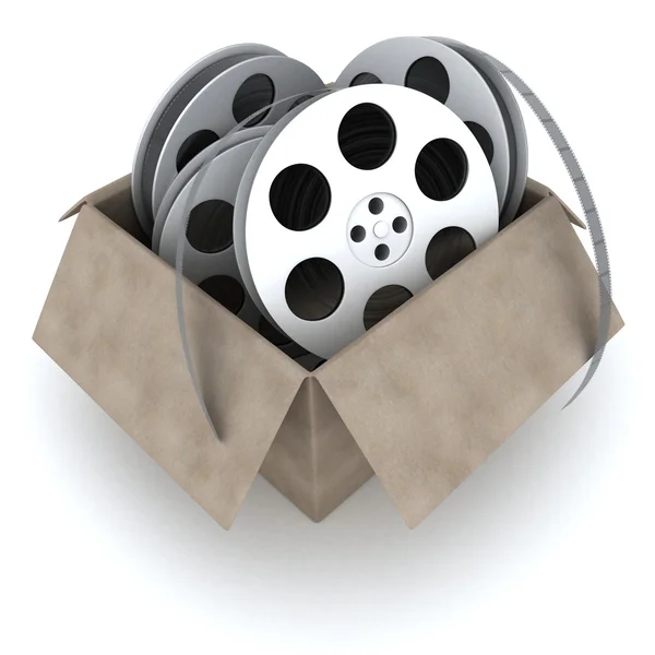 Box and films — Stock Photo, Image