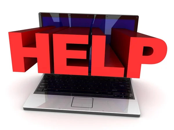 Pomocy laptopa — Zdjęcie stockowe