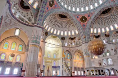 Ankara Turkey -Inside of Kocatepe Mosque clipart