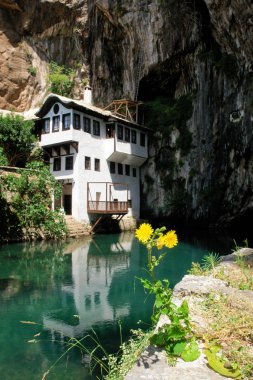 Dervish house in Blagaj Buna, Bosnia clipart