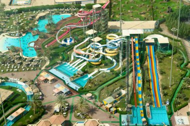 Giant aqua park - top view clipart