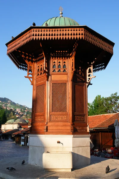 Fontana storica a Sarajevo Fotografia Stock