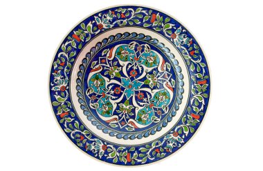 Turkish decorative tile plate - isolated clipart