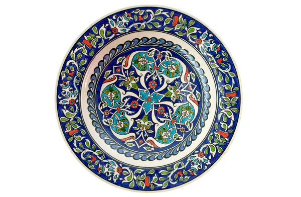Placa de azulejo decorativo turco - isolado — Fotografia de Stock