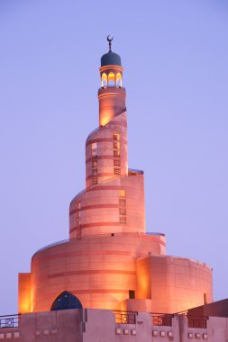 Doha Qatar - Minaret of islamic center clipart