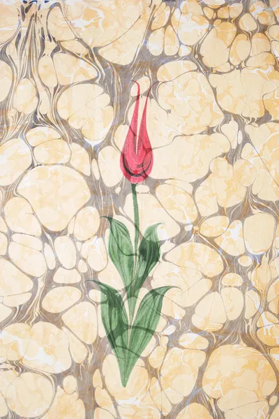 Μαρμάρινο χαρτί έργο τέχνης - σχέδιο τουλίπας — Φωτογραφία Αρχείου