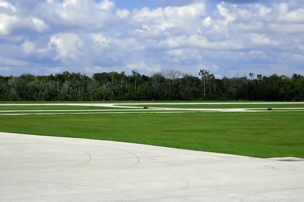 Airfield With Landing Strip Stock Fotó