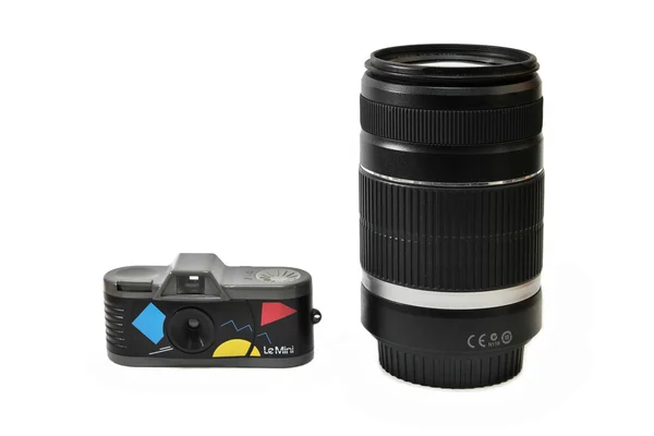 stock image Le mini & lens