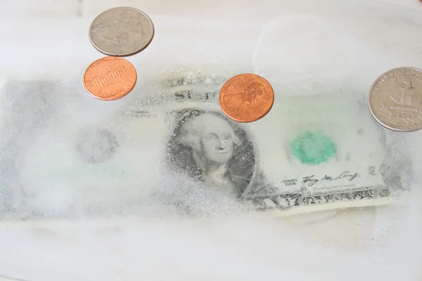 Dollar eingefroren — Stockfoto