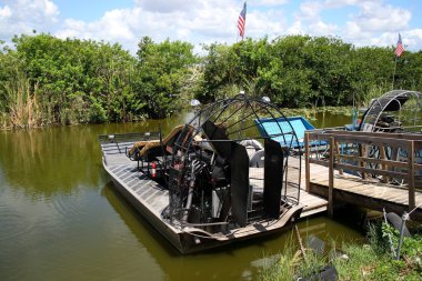 Airboats on the Everglades clipart