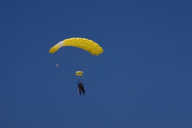 Yellow parachute clipart