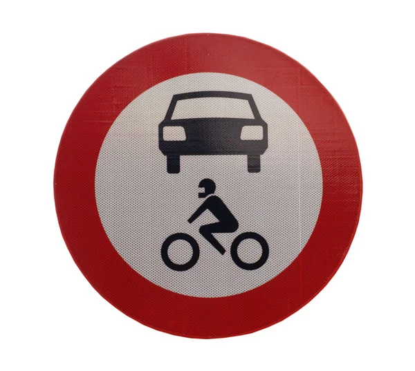 Žádné auto/motocykl trafficsign — Stock fotografie