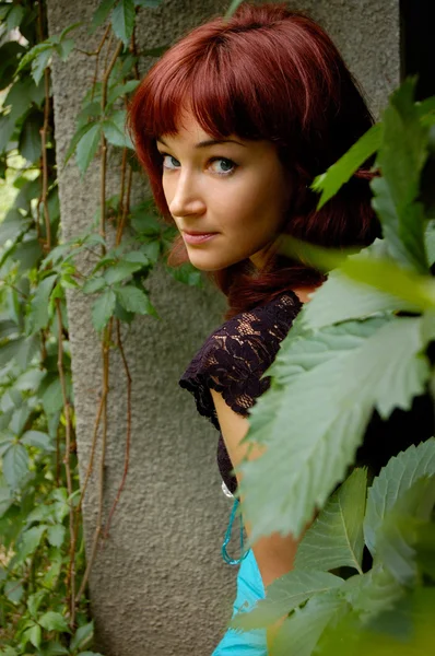 Girl with red hair — Stock Photo, Image