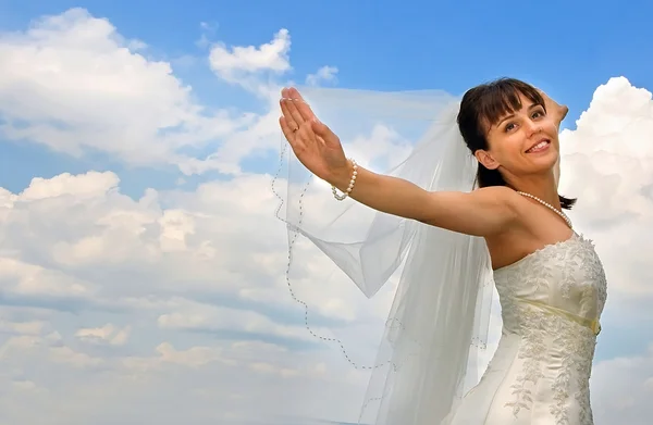 De gelukkige bruid — Stockfoto