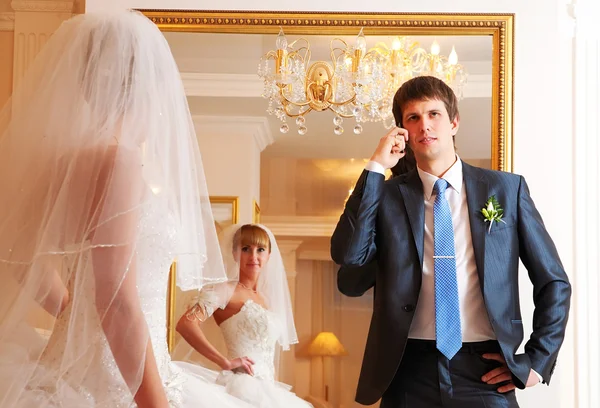 Vőlegény és menyasszony — Stock Fotó