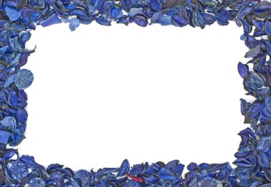 Blue petal frame clipart