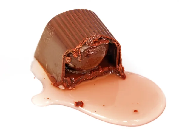 Chocolade en cherry — Stockfoto