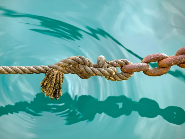 Łańcuch i liny — Zdjęcie stockowe