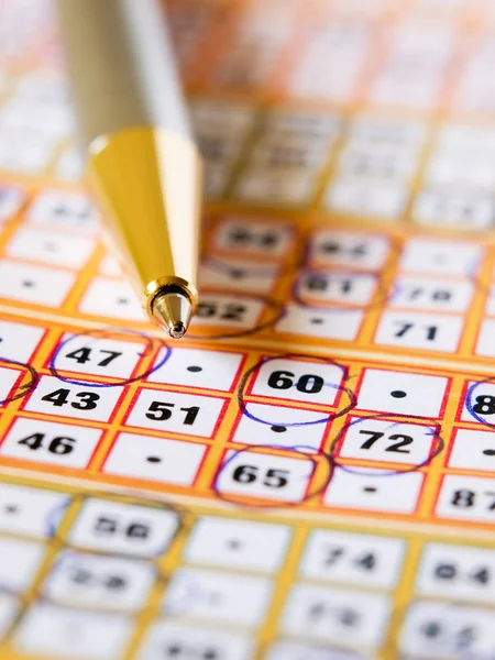 Bilhete de bingo — Fotografia de Stock