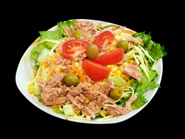 Mixed tuna salad clipart