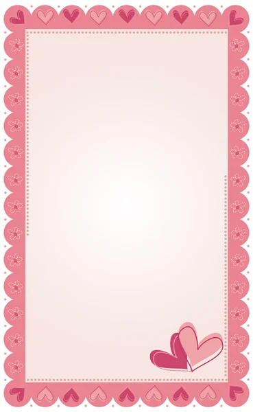 Photo frame with hearts — Stock Vector