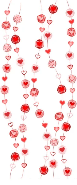 Kalpli Valentine arkaplanı — Stok Vektör