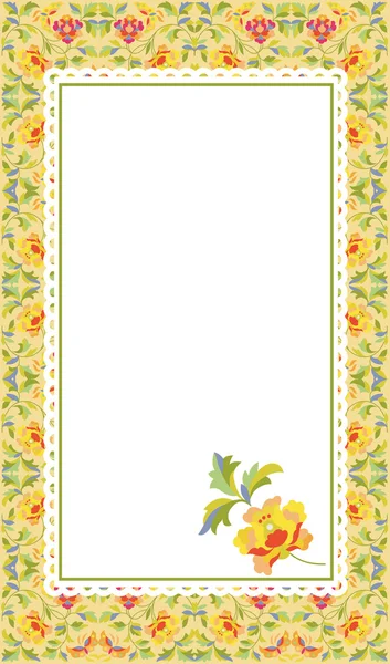 Tarjeta de patrón floral — Archivo Imágenes Vectoriales