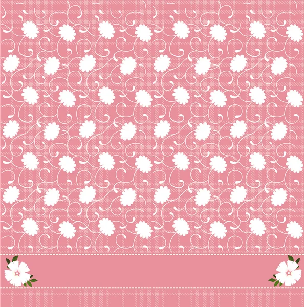 Patrón floral rosa — Vector de stock
