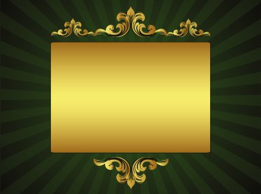 Green luxury greeting card clipart