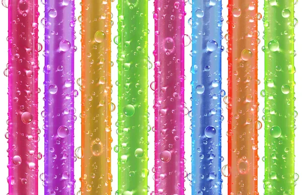 Drinking straws and bubbles — Stock Photo, Image