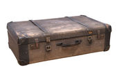 staromódní kufr izolovaných na bílém