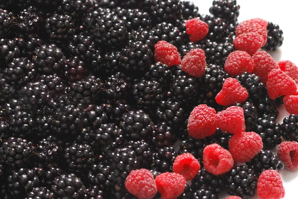 Blackberry and raspberry — Stock Photo, Image