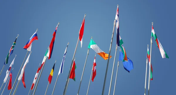 Banderas internacionales Imagen de archivo