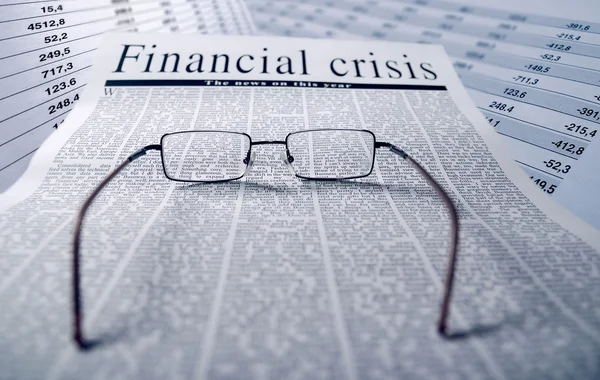 Noticias de crisis financiera — Foto de Stock