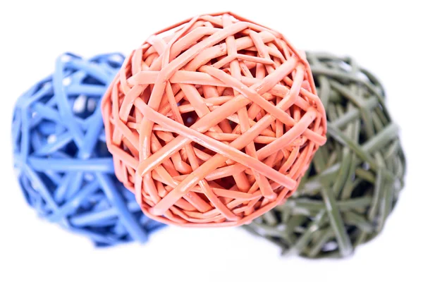 Colorful woven balls — Stock Photo, Image