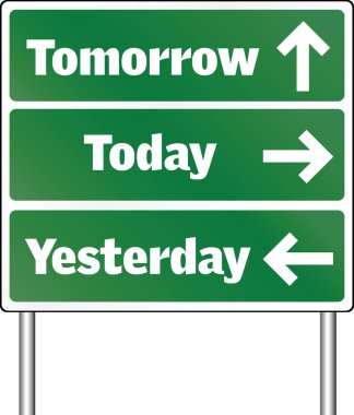 Tomorrow - today - yesterday clipart