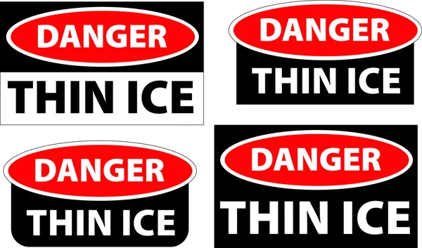 Опасность - тонкий лед — стоковое фото