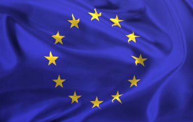 Avrupa Birliği bayrağı rüzgarda dalgalanıyor