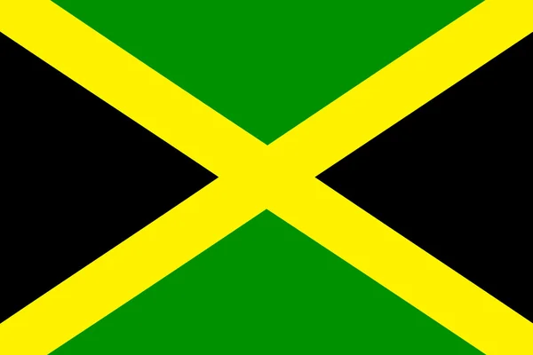 Bandera nacional de Jamaica — Foto de Stock