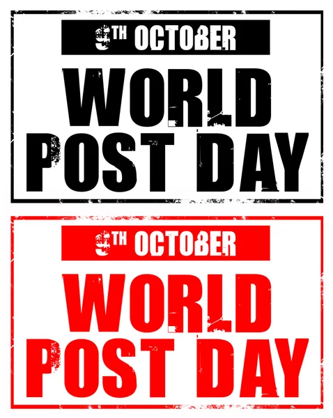 October 9 - world post day — Stock Photo, Image
