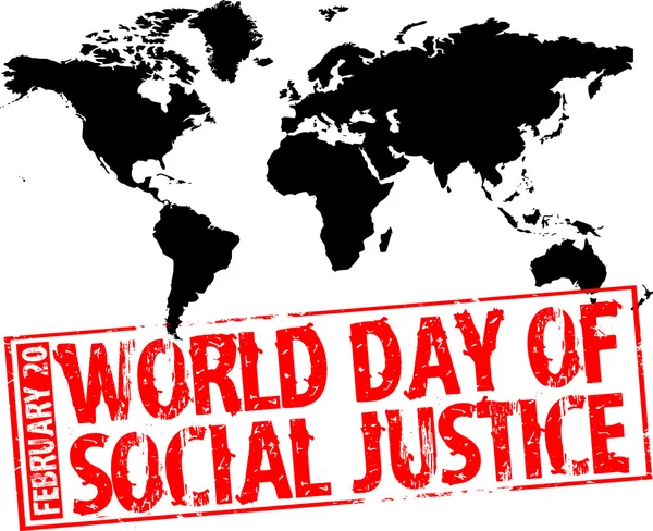 World day of social justice — Stock Vector