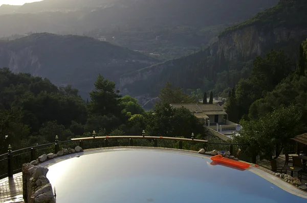 stock image Pool with mountain view