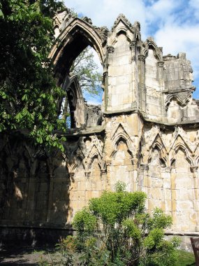 The ruins of Norman Cathedral, in York clipart