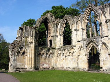 The ruins of Norman Cathedral, in York clipart