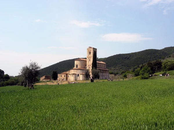 De abdij van Sant'Antimo — Stockfoto